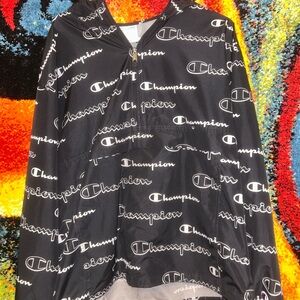 Champion Black and White Zip-Up Jacket